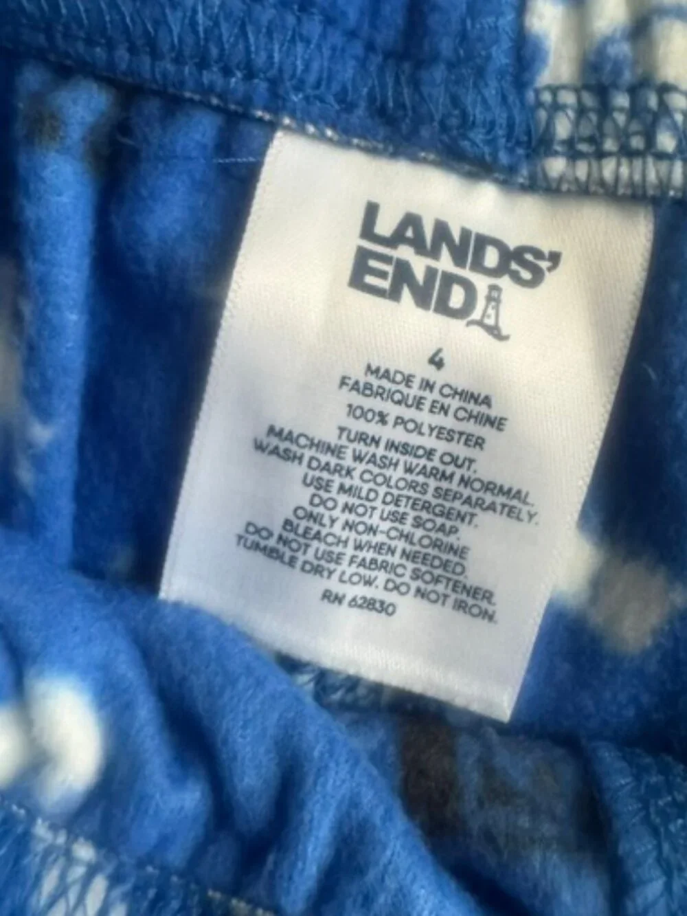 Lands End YETI to PARTY Size 4 Fleece PJs